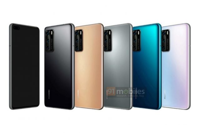 Huawei P40 & P40 Pro press renders show off launch colors